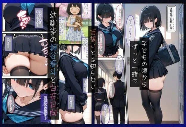 制服姿の白石日向がロッカー前に立ち、子どもの頃から一緒の説明が入る